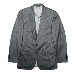 Samuelsohn Black & Grey Birdseye Wool Super 100 Suit Jacket Blazer Mens Sz 38R